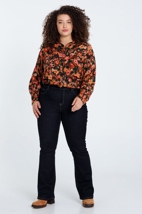 Jeans bootleg Lara L34-Paprika-7