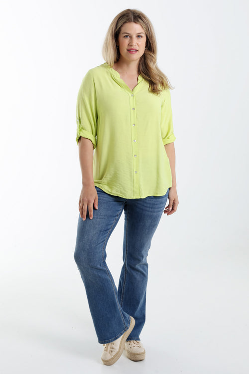 Blouse van viscose effen-Paprika-8