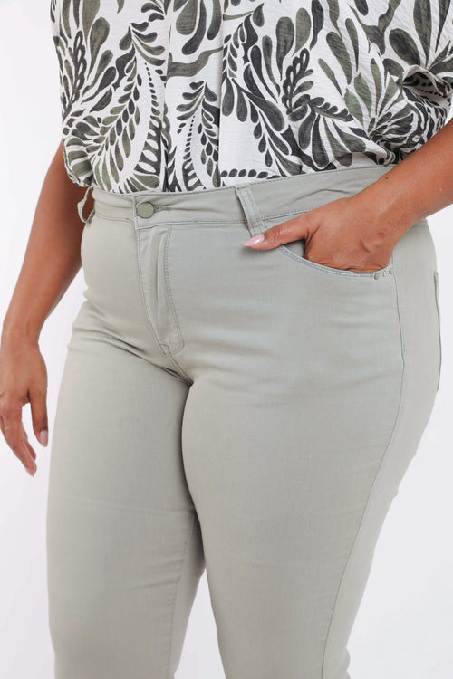 Slim fit broek Louise 7/8-Paprika-3