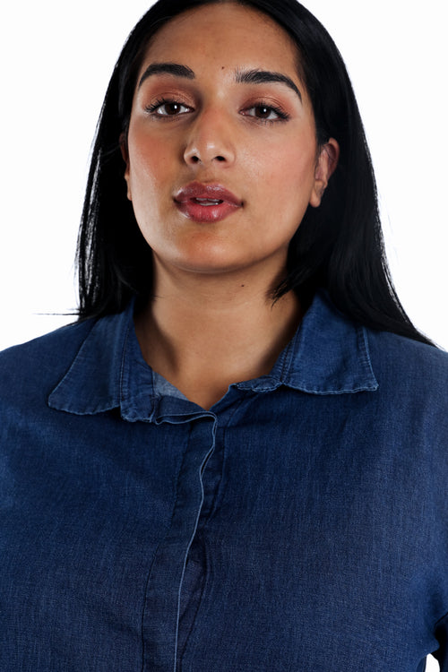 Blouse van spijkerstof-Paprika-3
