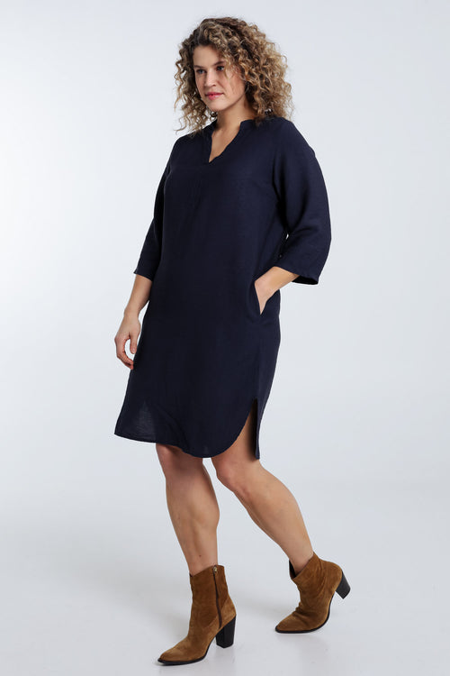 Robe tunique unie-Paprika-8
