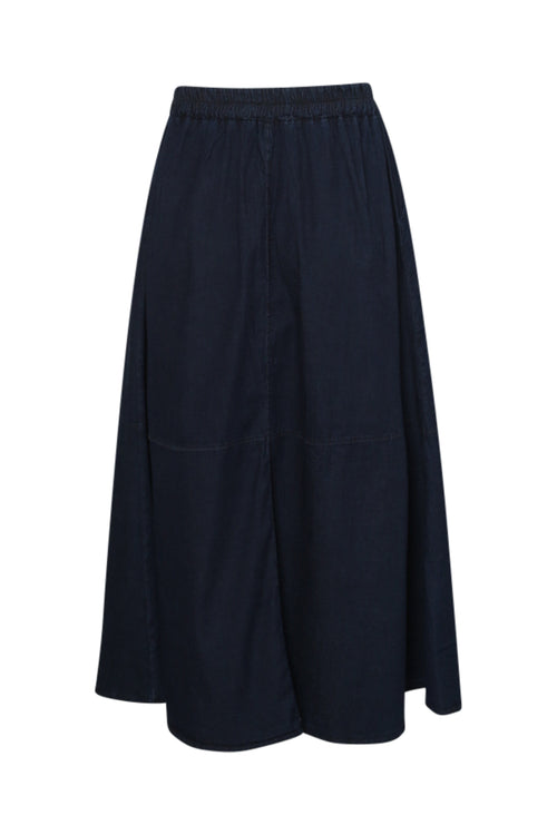 Jupe longue en jeans souple-Paprika-11