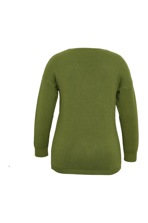 Effen viscose trui-Paprika-2