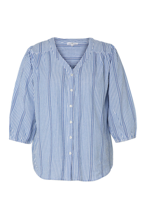Blouse rayée en coton-Paprika-10