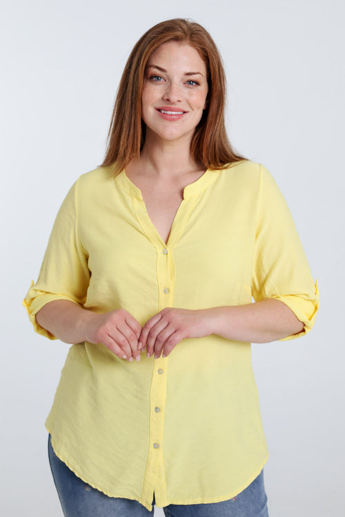 Blouse van viscose effen-Paprika-2