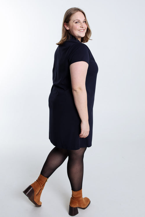 Robe polo unie-Paprika-2