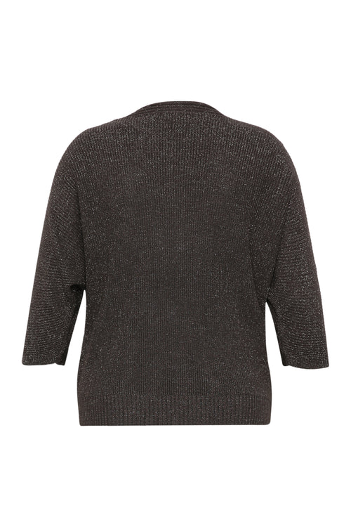 Pull uni avec lurex-Paprika-10