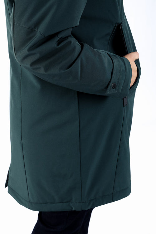 Effen parka met capuchon-Paprika-6