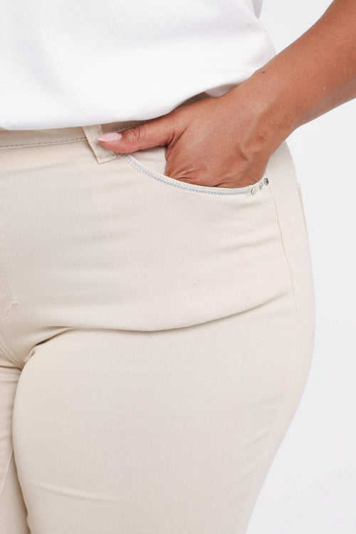 Slim fit broek Louise 7/8-Paprika-4