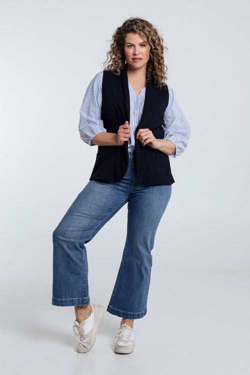 Effen blazer gilet-Paprika-7