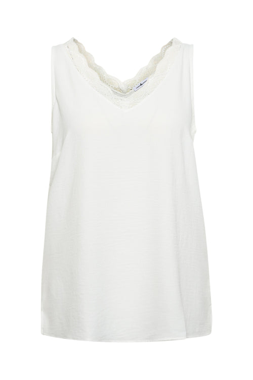 Effen top met kant-Paprika-2
