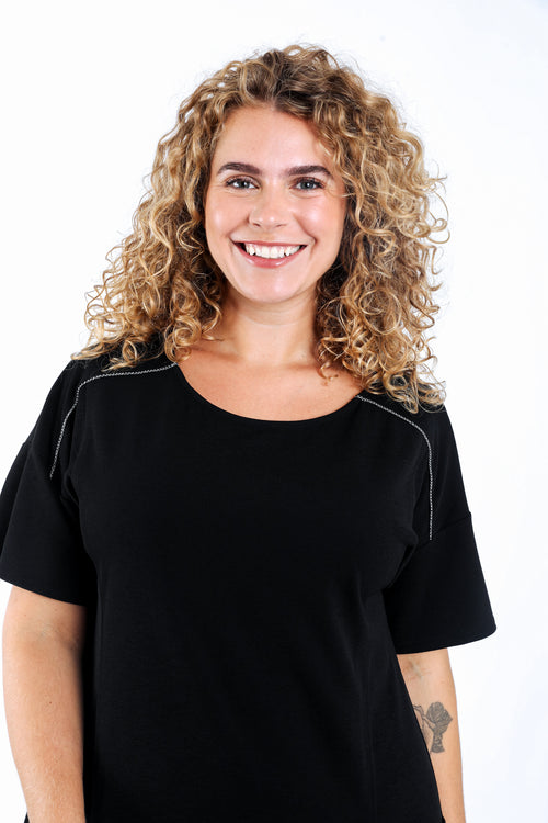Effen korte jurk-Paprika-1