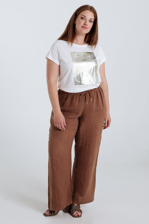 T-shirt en coton avec imprimé foil-Paprika-9