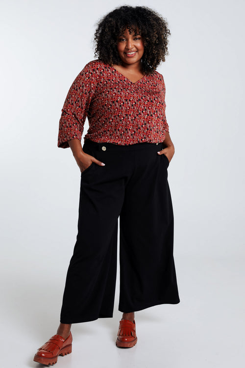 Pantalon Palazzo 7/8-Paprika-6