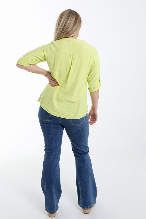 Blouse van viscose effen-Paprika-2