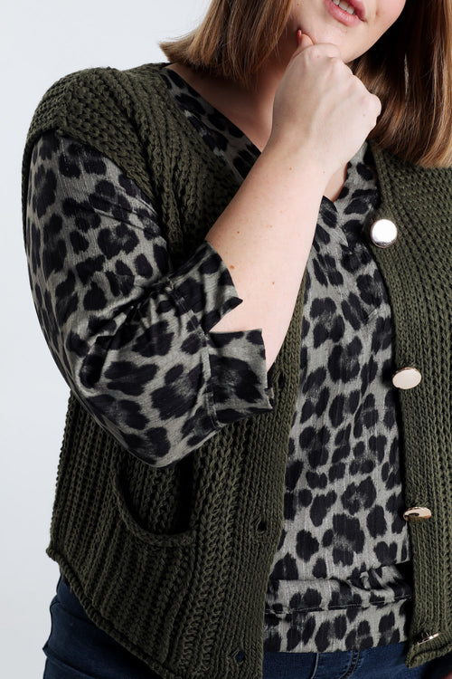 Gilet court uni-Paprika-4