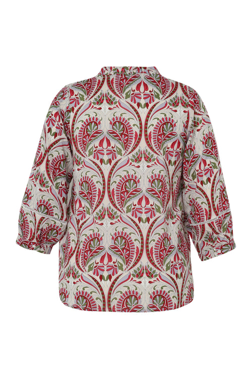 Blouse met paisleyprint-Paprika-11