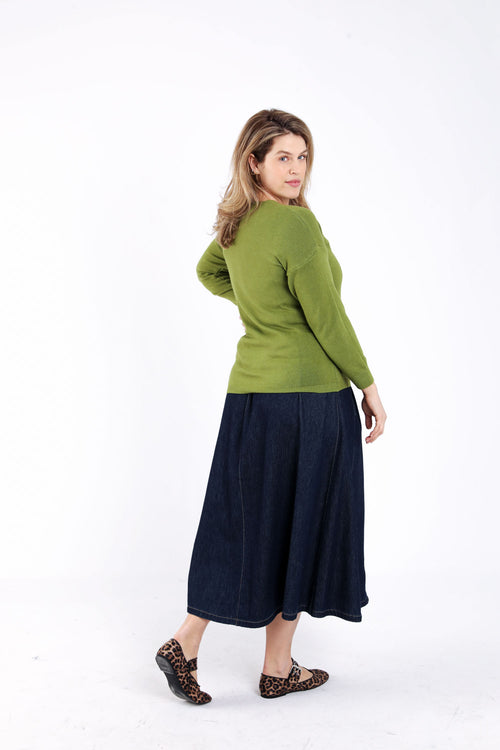 Effen viscose trui-Paprika-3