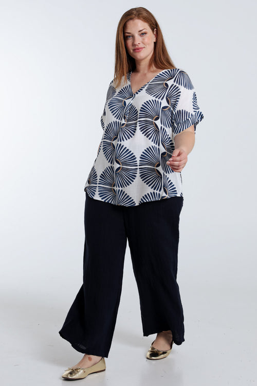 Tweeded bicolore viscose blouse-Paprika-9