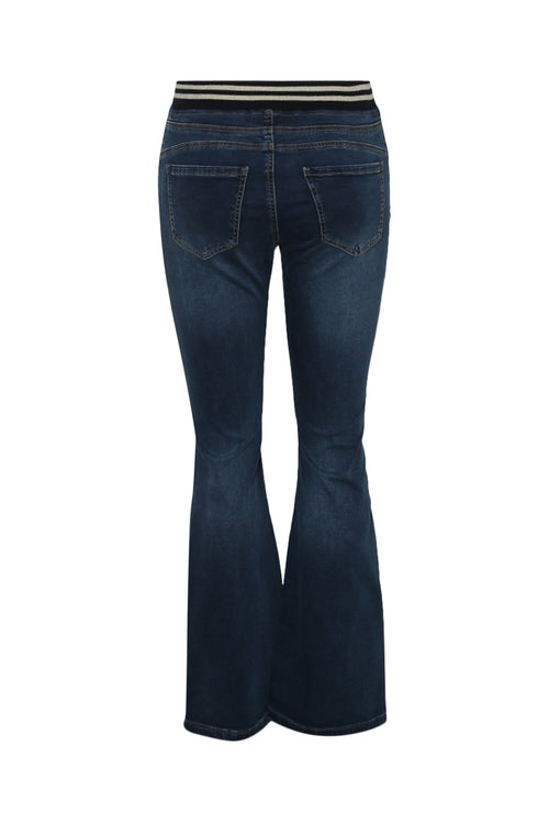 Effen flare jeansjegging 