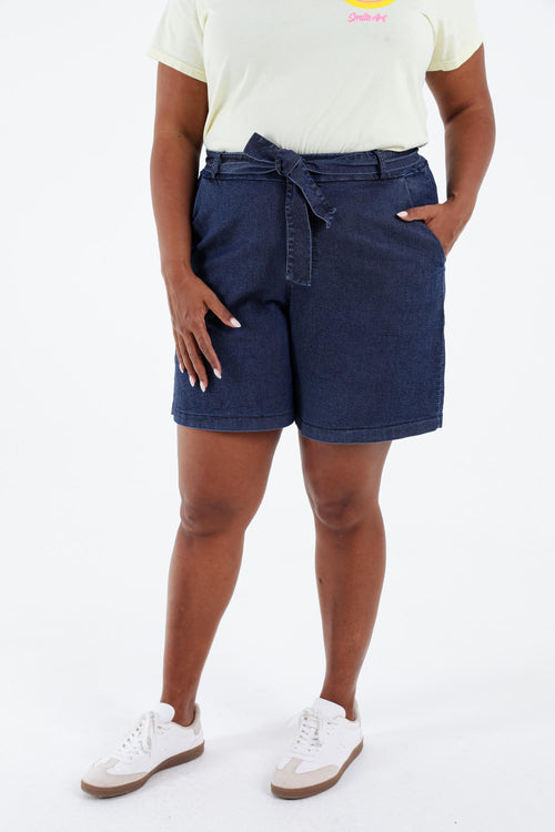 Short large en jeans uni-Paprika-1