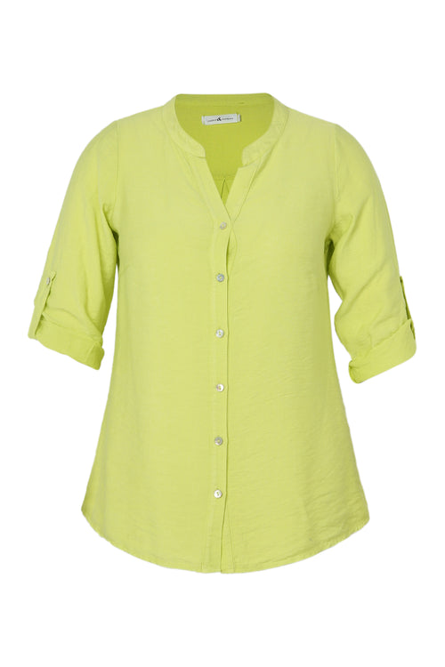 Blouse van viscose effen-Paprika-10