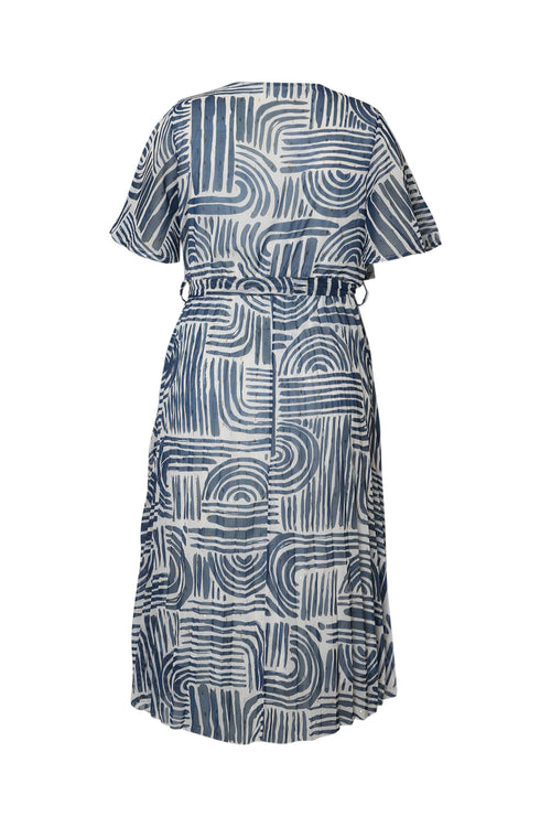 Robe en voile imprimé fleurs floues-Paprika-11