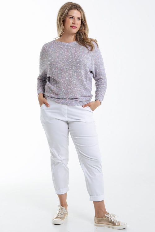 Pull maill fantaisie uni-Paprika-7
