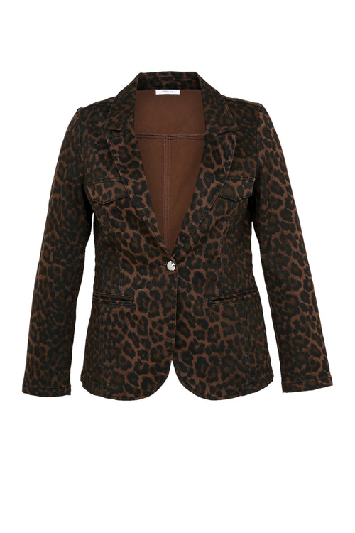 Dierenprint blazer-Paprika-10