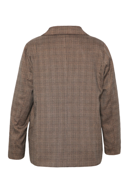 Geruite blazer met lurex-Paprika-2