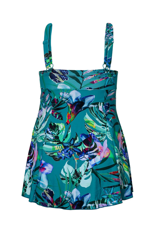 Robe maillot imprimé floral-Paprika-11