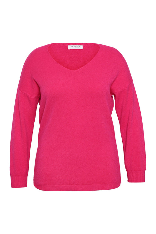 Effen viscose trui-Paprika-10
