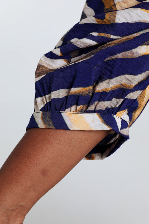 Blouse Raglan zèbre en viscose-Paprika-5