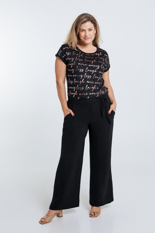 Pantalon large avec nœud-Paprika-6