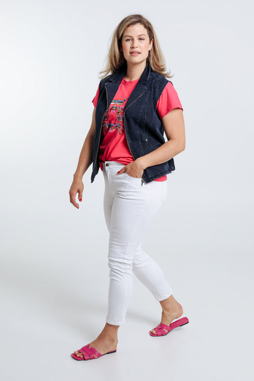 Veste en jean zippée-Paprika-6