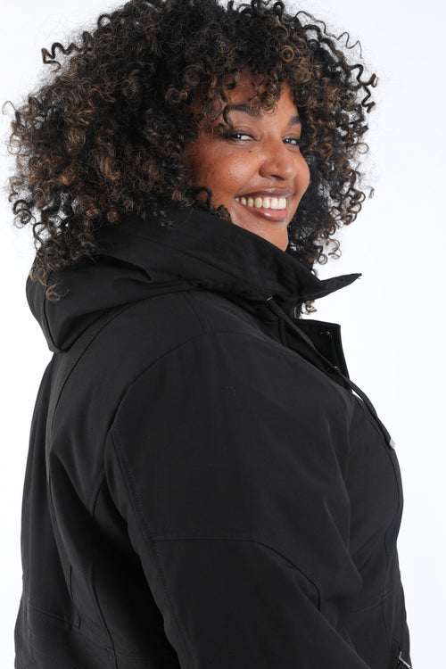 Parka unie avec capuche-Paprika-5