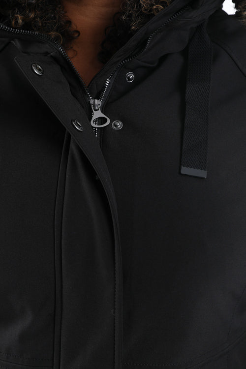 Parka unie avec capuche-Paprika-4