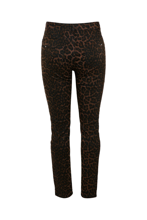 Pantalon slim imprimé léopard-Paprika-12