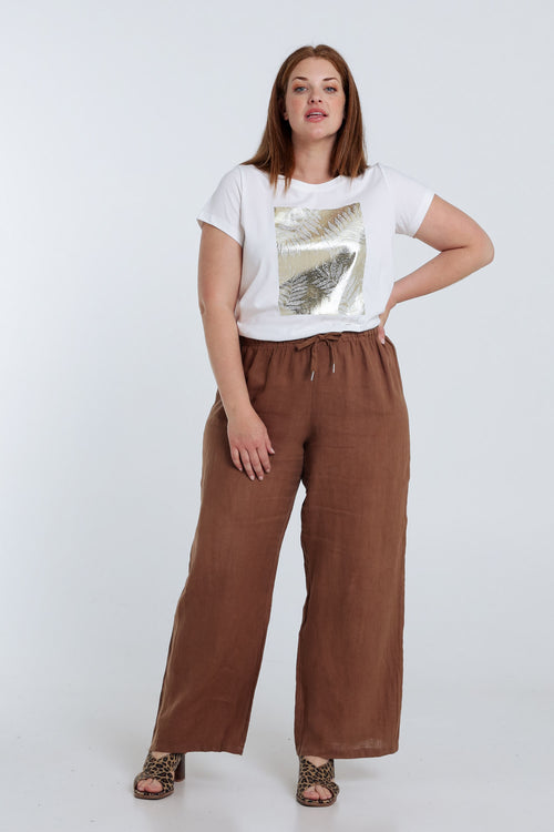 T-shirt en coton avec imprimé foil-Paprika-8