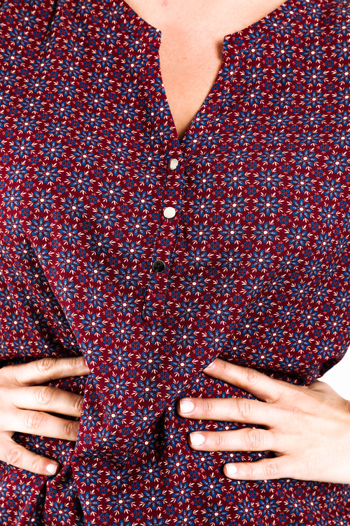 Blouse imprimé graphique-Paprika-4