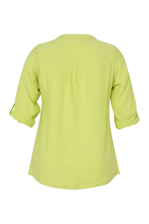 Blouse van viscose effen-Paprika-11