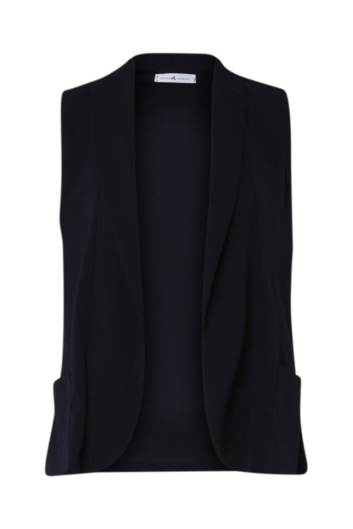 Effen blazer gilet-Paprika-10