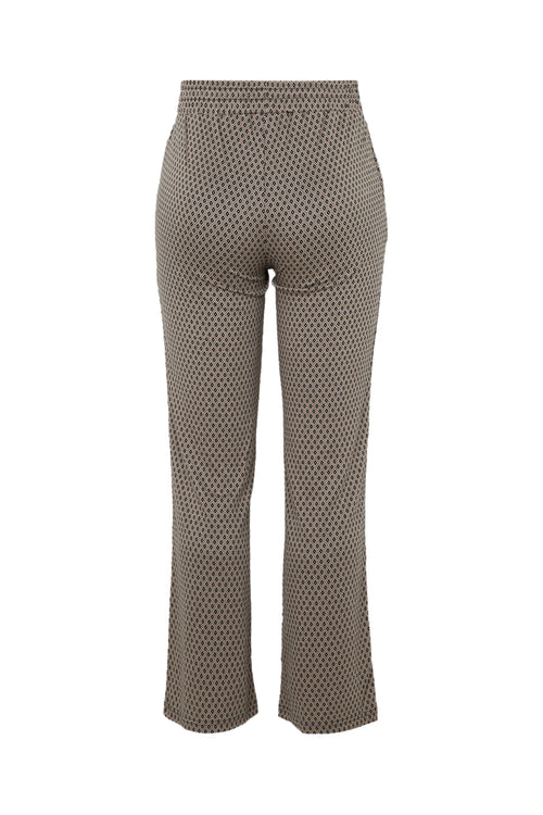 Broek in viscose met geometrisch jacquardmotief-Paprika-11