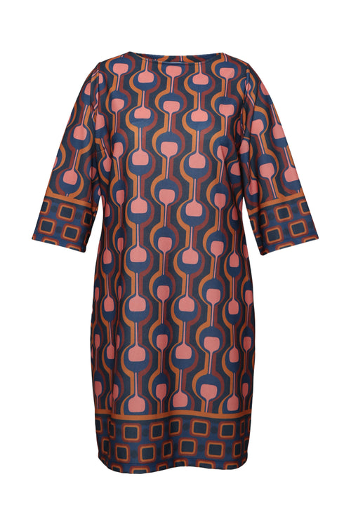 Robe housse imprimé graphique-Paprika-7