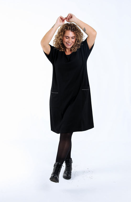 Robe courte unie-Paprika-5