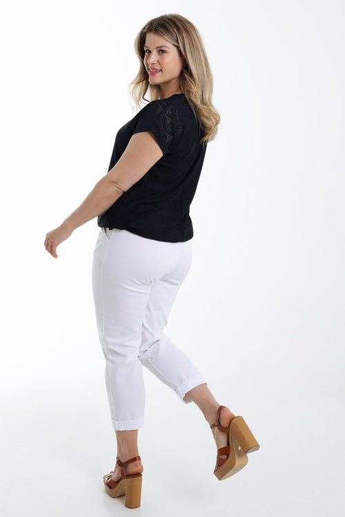 Pantalon chino en coton uni-Paprika-2