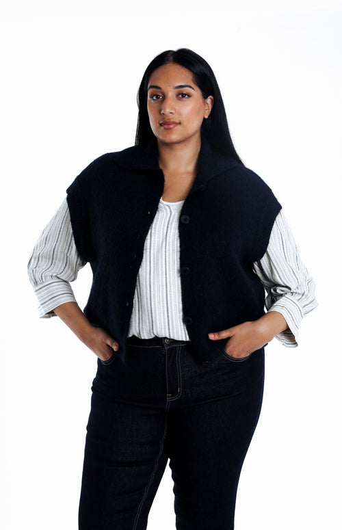 Cardigan court uni-Paprika-1