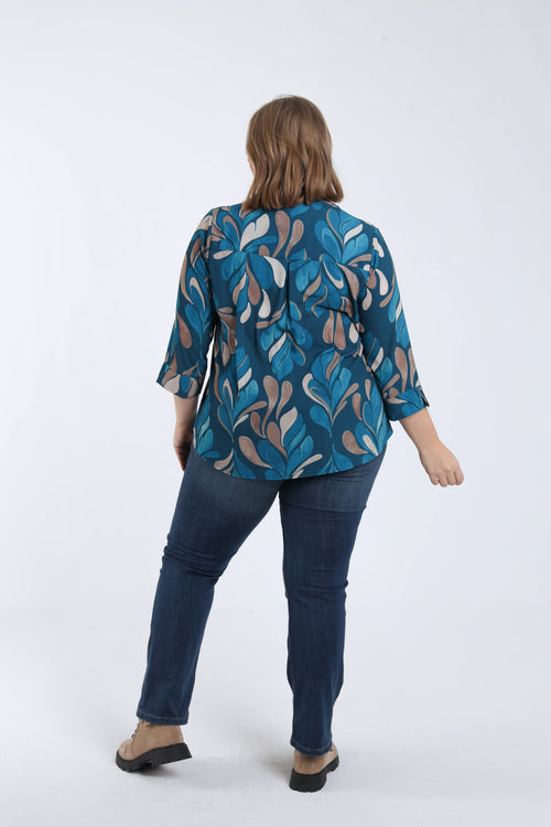 Blouse met grafische print-Paprika-2