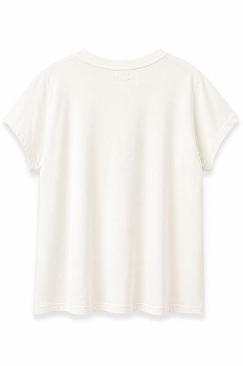 Effen katoenen T-shirt-Paprika-2