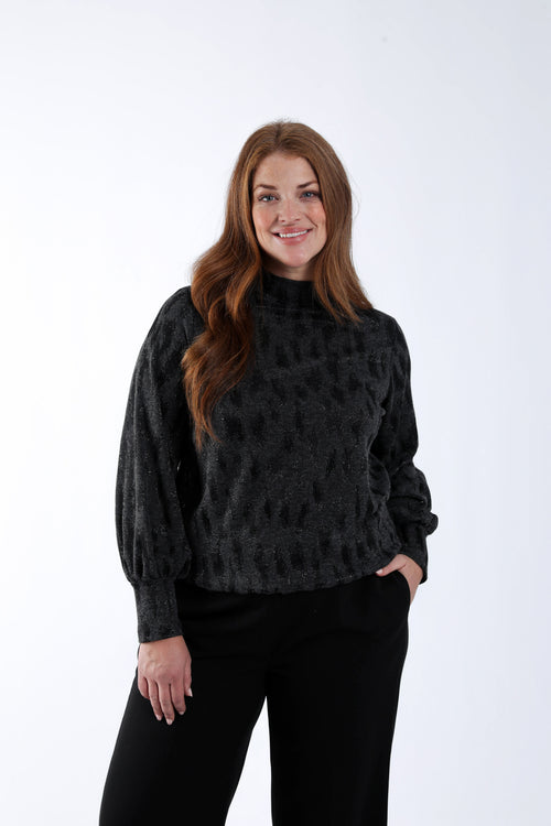 T-shirt met dierenprint en lurex-Paprika-2